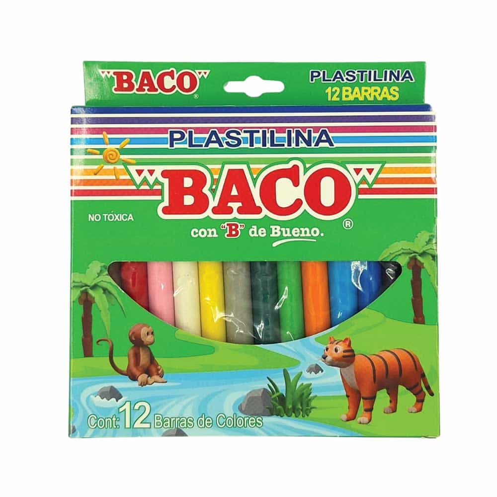 PLASTILINA BACO C/12 BARRITAS