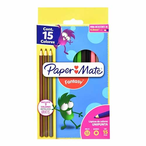 COLORES PAPER MATE FANTASY LARGOS C/15PZ