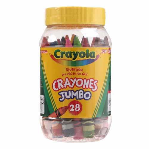 CRAYONES JUMBO BOTE C/28PZ CRAYOLA