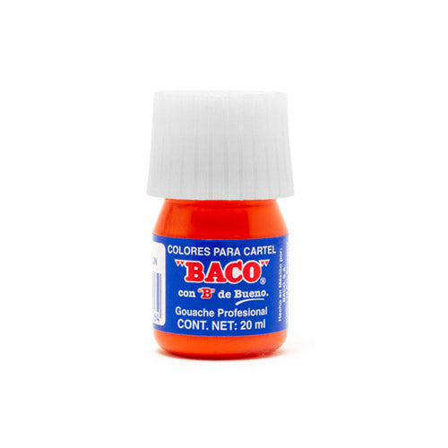 PINTURA BACO 20ML PZ 053 ROJO NARANJA