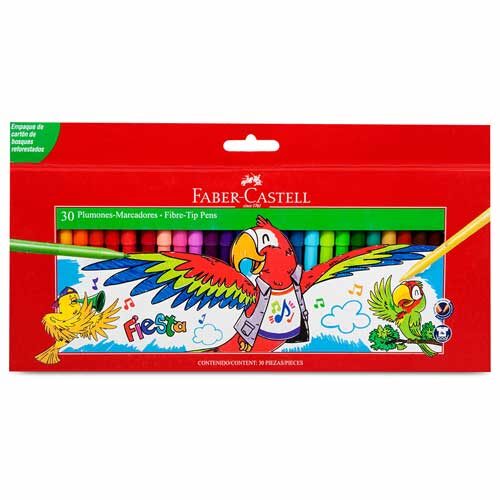 PLUMONES FABER CASTEL FIESTA C/30PZ