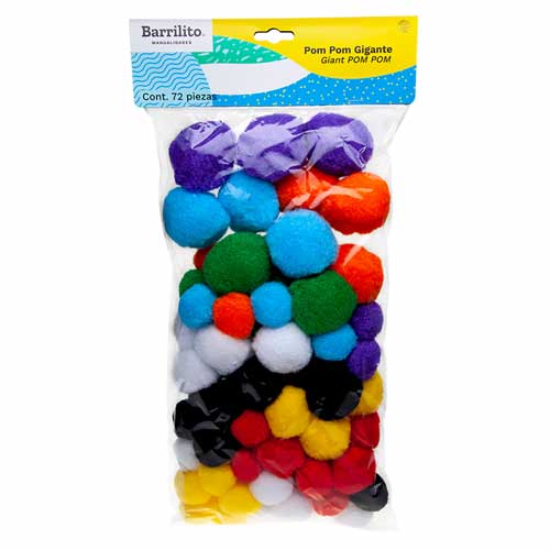POM POM GIGANTE BARRILITO BB72 C/72PZ