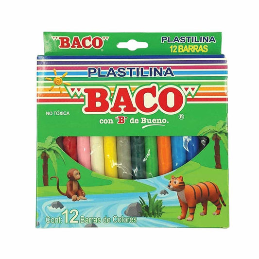 PLASTILINA BACO C/12 BARRITAS