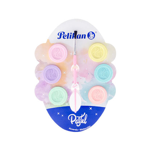 ACUARELA INFANTIL PELIKAN C/6 PASTEL.