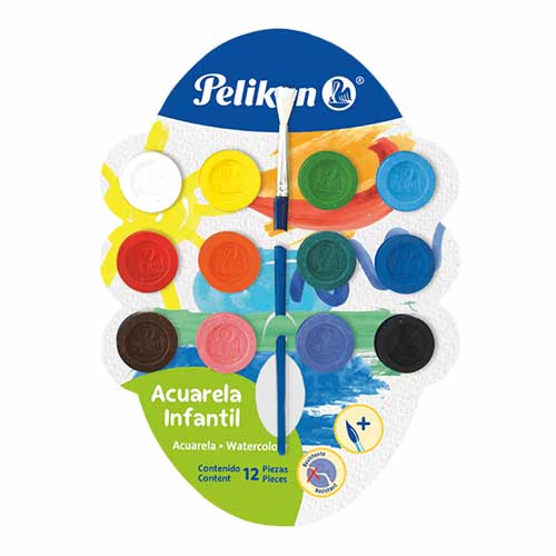 ACUARELAS PELIKAN PALETA C/12 PZ