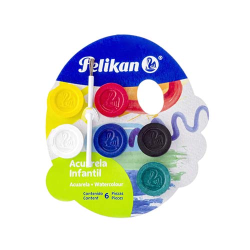 ACUARELAS PELIKAN PALETA C/6 PZ