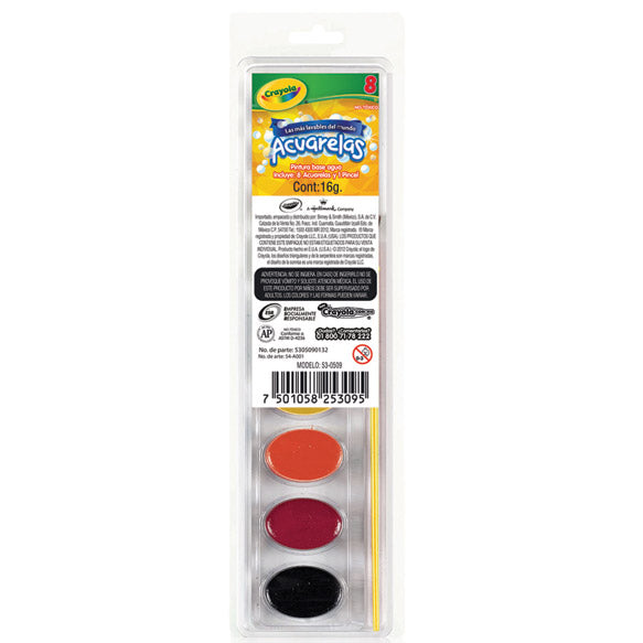 ACUARELAS CRAYOLA PALETA C/8PZ