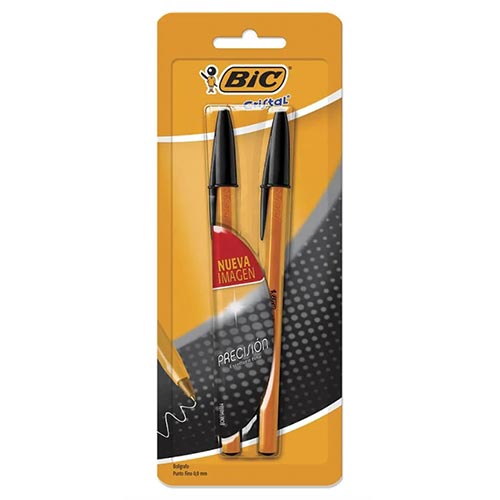 BOLIGRAFO BIC FINO NEGRO C/2PZ