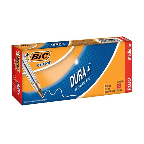 BOLIGRAFO BIC MEDIANO M-250 C/12PZ ROJO