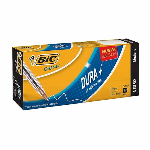 BOLIGRAFO BIC MEDIANO M-250 C/12PZ NEGRO