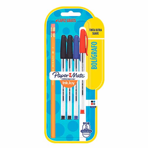 BOLIGRAFO KILOMETRICO 100  BLISTER 4 PZ + 1 LAPIZ
