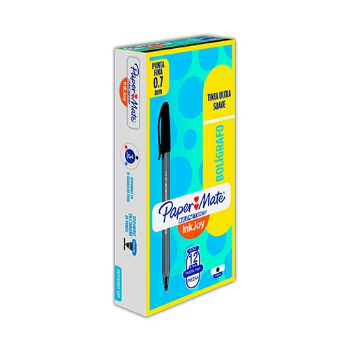 BOLIGRAFO PAPER MATE RETRACTIL KILOMETRICO 100 RT C/12  NEG