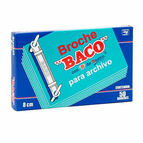 BROCHE P/ARCHIVO BACO 8CMS C/50PZ