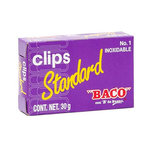 CLIPS BACO STANDARD NO. 1 C/100PZ