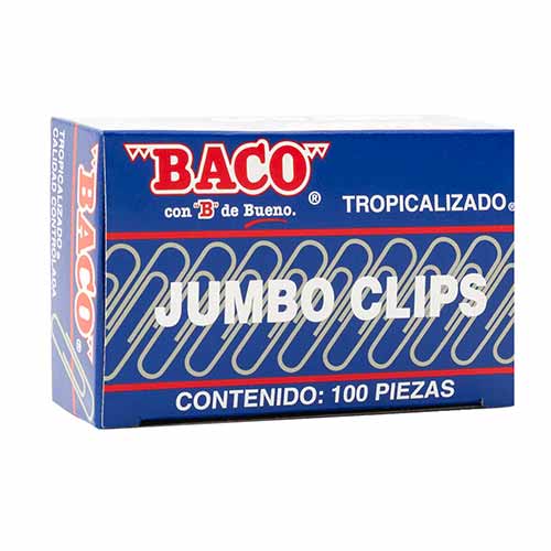 CLIPS JUMBO ZINC. BACO C/100PZ