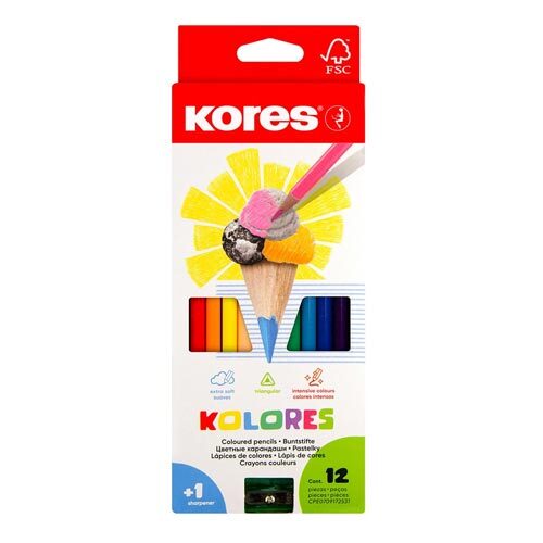 COLORES KORES TRIANG. LARGOS C/12PZ
