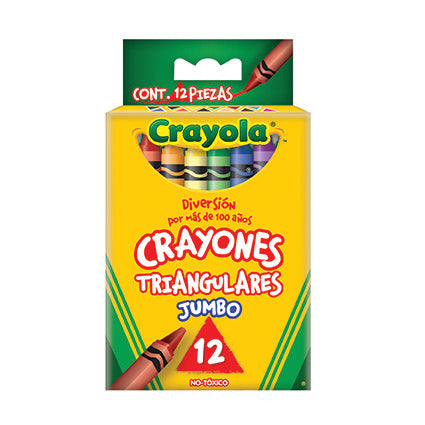 COLORES CRAYOLA TRIANGULARES LARGOS C/12PZ