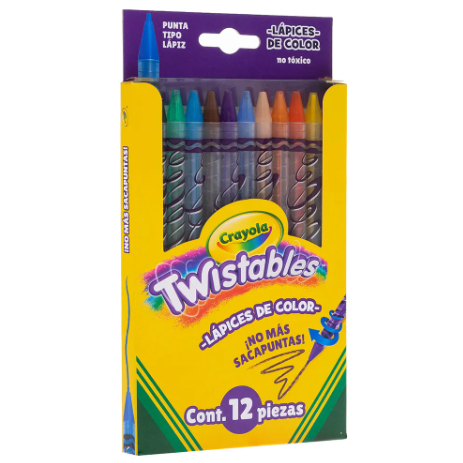 COLORES CRAYOLA TWISTABLES LARGOS C/12PZ