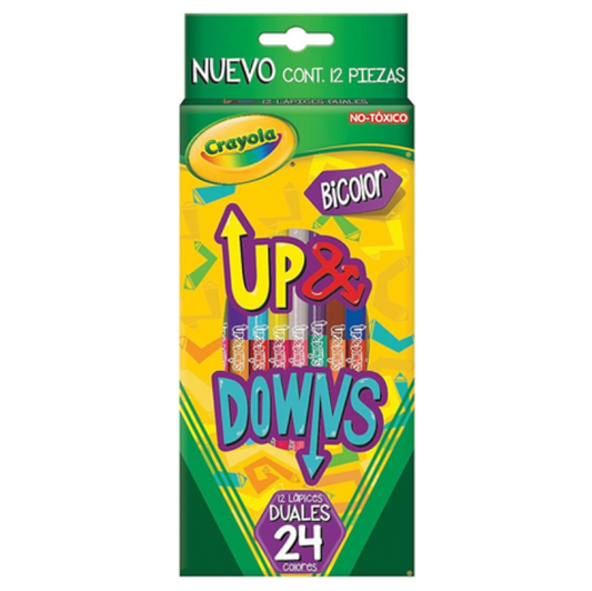 COLORES DUALES CRAYOLA LARGOS C/12PZ 24COLORES
