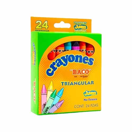 CRAYONES BACO TRIANGULAR JUMBO C/24PZ