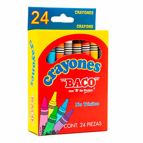 CRAYONES ESTANDAR C/24PZ BACO