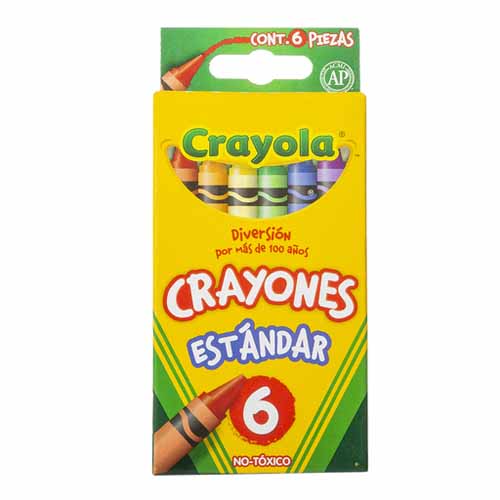CRAYONES ESTANDAR C/6PZ CRAYOLA