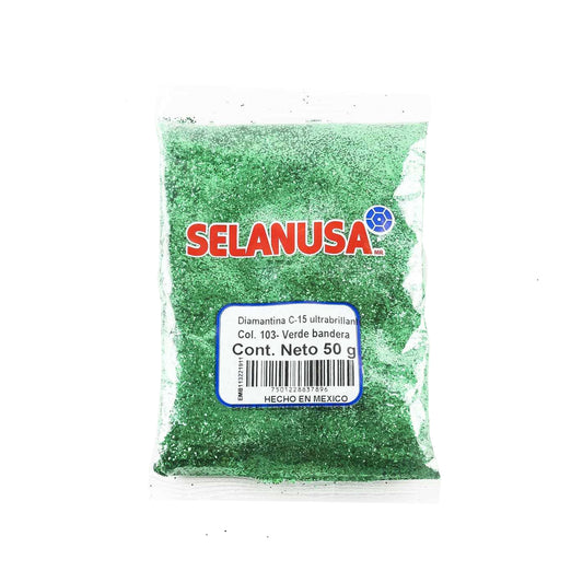 DIAMANTINA ULTRABRILLANTE C-15 C/50GMS 103 VERDE BANDERA