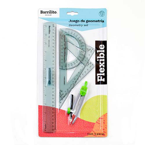 JUEGO DE GEOMETRIA 7552 FLEXIBLE C/5PZ