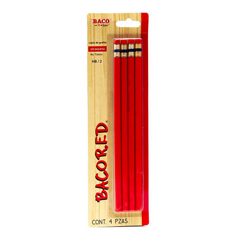 LAPIZ BACORED NO.2 C/4PZ