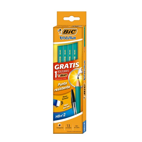 LAPIZ BIC CONTE EVOLUTION BLISTER C/4PZ + 1