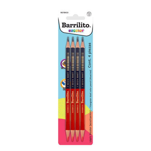 LAPIZ BICOLOR 1921BIC0 BARRILITO BLISTER C/4PZ