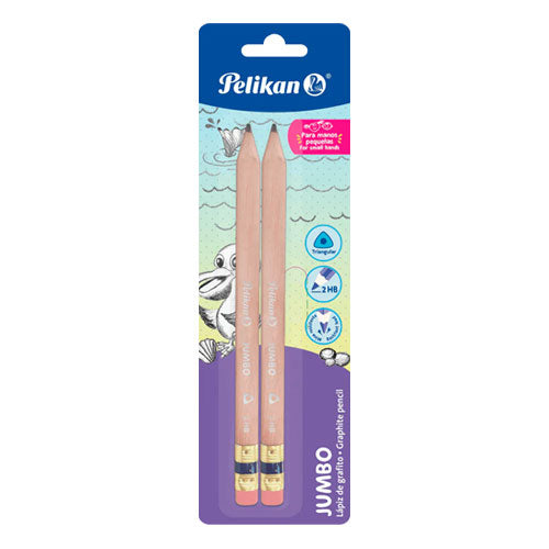 LAPIZ PELIKAN TRIANG. INICIAL JUMBO BLISTER 2 PZ
