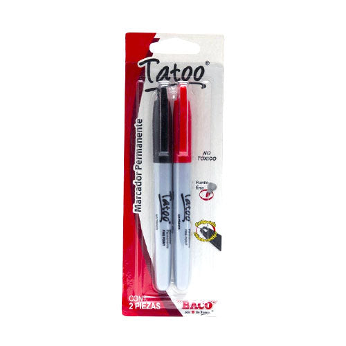 MARCADOR PERM. TATOO BLISTER C/2PZ