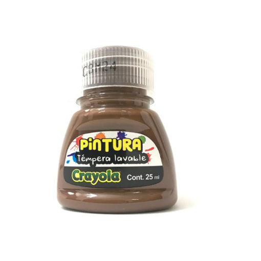 PINTURA TEMPERA LAVABLE CRAYOLA 25ML CAFE PZ