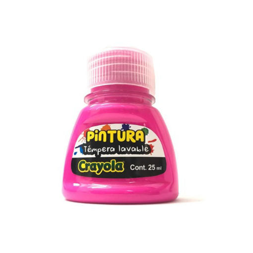 PINTURA TEMPERA LAVABLE CRAYOLA 25ML ROSA PZ.
