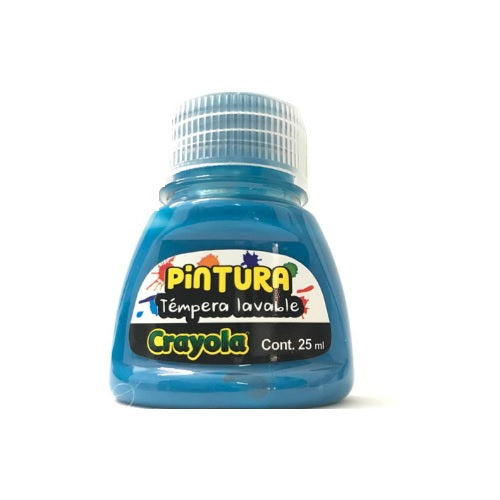PINTURA TEMPERA LAVABLE CRAYOLA 25ML TURQUEZA PZ.