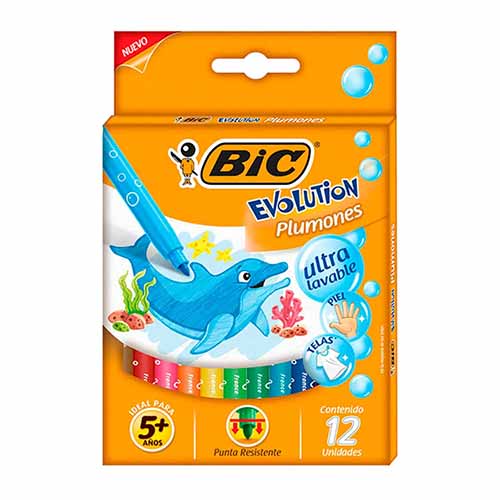 PLUMONES BIC EVOLUTION ULTRALABLE C/12PZ