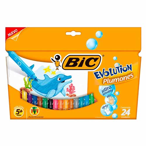 PLUMONES BIC EVOLUTION ULTRALABLE C/24PZ
