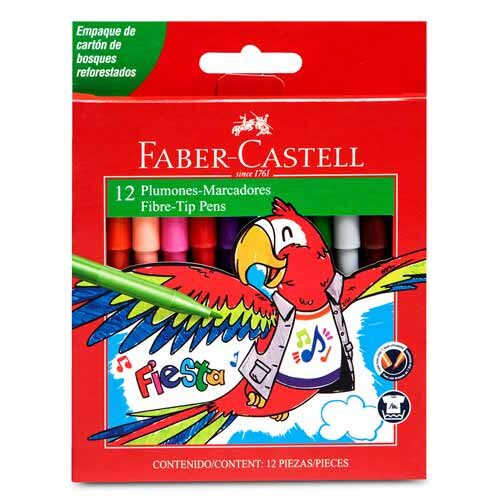 PLUMONES FABER CASTEL FIESTA 45 C/12PZ