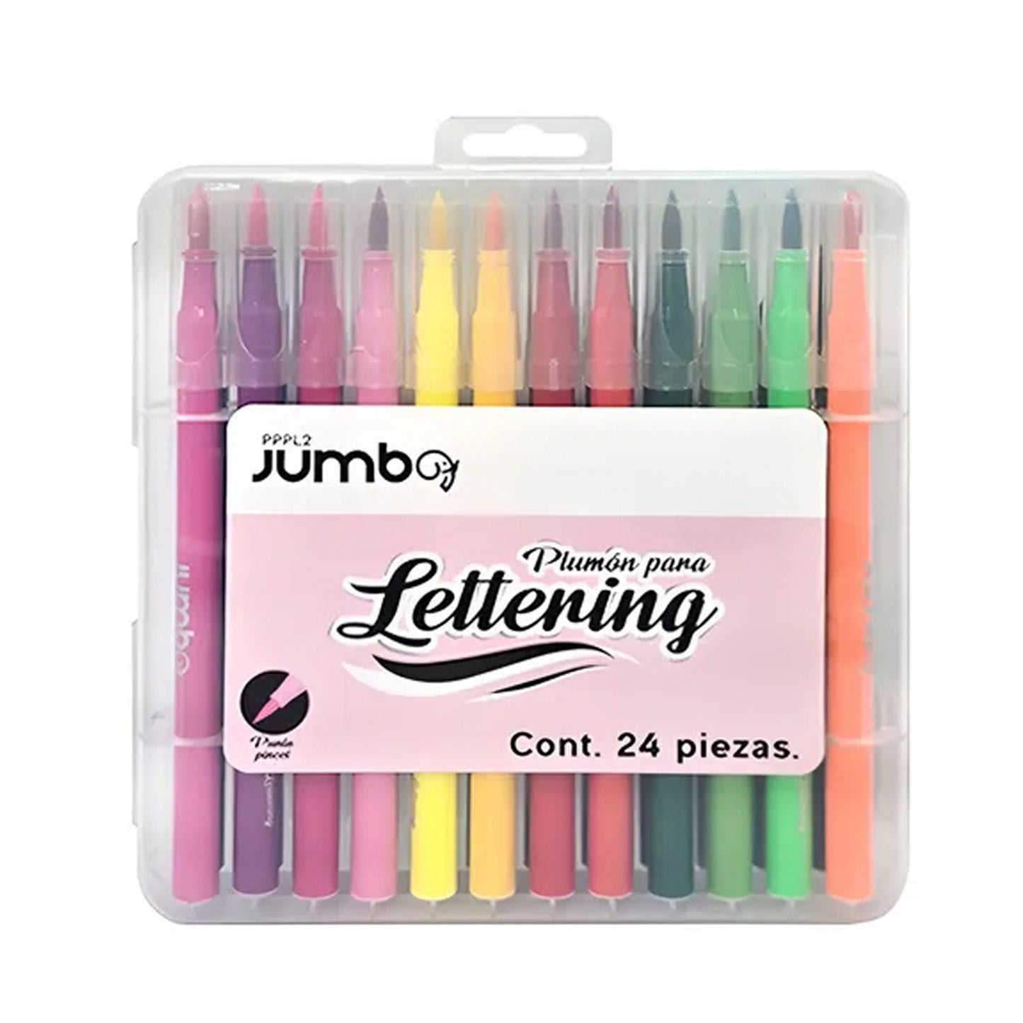 PLUMON PARA LETTERING PPPL2 JUMBO ESTUCHE C/24PZ