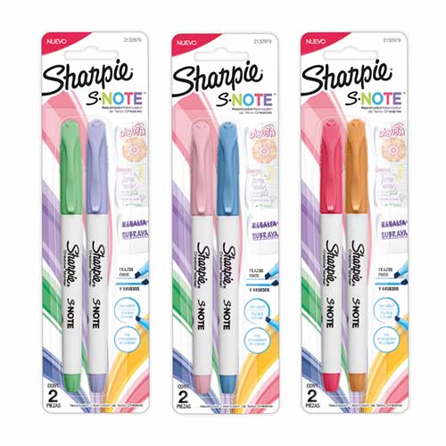 RESALTADOR SHARPIE S.NOTE BLISTER C/2PZ