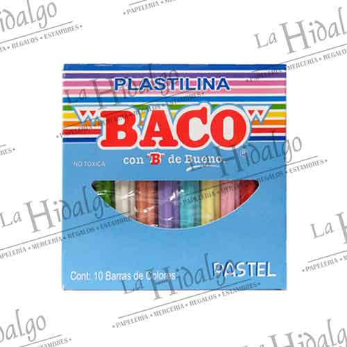 Plastilina en Barra Baco Multicolor 10 Piezas