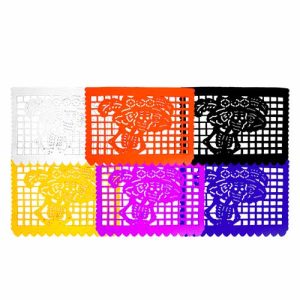 T. MUERTOS PAPEL PICADO MEDIO PLIEGO C/100H UN SOLO COLOR